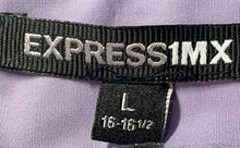 Load image into Gallery viewer, Express Mens Lilac Long Sleeve Collared Dress Shirt Size Large
