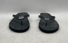 Load image into Gallery viewer, Michael Kors Womens Jinx Black Logo Print Slip-On Flat Flip-Flop Sandals Size 11
