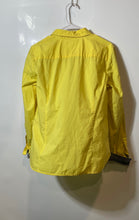 Load image into Gallery viewer, Tommy Hilfiger Womens Yellow Roll Tab Sleeve Chest Pocket Button-Up Shirt Size M
