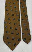 Load image into Gallery viewer, Giorgio Armani Cravatte Mens Brown Geometric Print Silk Designer Tie
