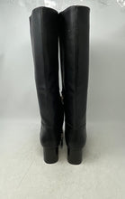 Load image into Gallery viewer, Talbots Womens Black Leather Zipper Block Knee High Boots Size 9M

