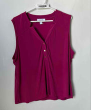 Load image into Gallery viewer, Nine West Womens Pink Sleeveless V-Neck Button Front Blouse Top Size XL
