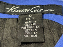 Load image into Gallery viewer, Kenneth Cole Womens Blue Black Colorblock Sleeveless V-Neck Sheath Dress Size 0
