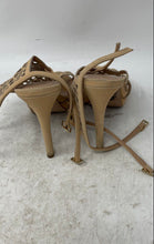 Load image into Gallery viewer, My Shoes Caio Castro Womens Beige Leather High Slingback Heels Size 8 B
