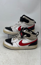 Load image into Gallery viewer, Nike Kids Court Borough Mid 2 White Black Red Lace-Up Sneaker Shoes Size 6Y
