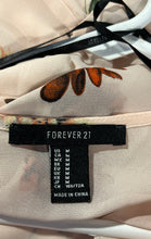 Load image into Gallery viewer, Forever 21 Womens Beige Floral Long Sleeve V-Neck One-Piece Romper Size Medium
