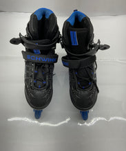 Load image into Gallery viewer, Schwinn Unisex ABEC 7 Black Blue Adjustable Inline Skate Size 8-9.5
