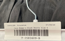 Load image into Gallery viewer, Zara Womens Black High Rise Belted Pull-On Paperbag Shorts Size Small
