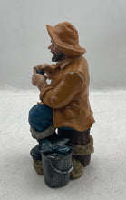 Load image into Gallery viewer, Old Salt Fisherman Decorative Collectible Blue Jacket Bucket Figurine

