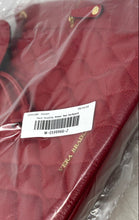Load image into Gallery viewer, Vera Bradley Womens Red Quilted Leather Adjustable Strap Top Handle Backpack
