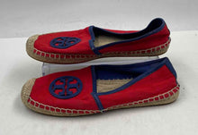 Load image into Gallery viewer, Authentic Tory Burch Womens Weston Red Blue Slip-On Espadrille Flats Size 7 M
