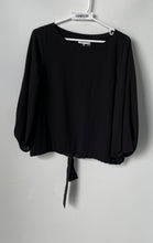 Load image into Gallery viewer, Calvin Klein Womens Black Long Balloon Sleeve Round Neck Blouse Top Size S

