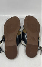 Load image into Gallery viewer, J. Crew Womens Black Crisscross Strap Flat Heel Slingback Sandals Size 8

