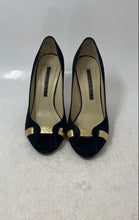 Load image into Gallery viewer, Laundry By Shelli Segal Womens Black Yellow Open Toe Slip-On Pump Heels Size 7M
