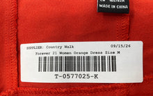 Load image into Gallery viewer, Forever 21 Womens Orange Sleeveless Front Tie Mini Dress Size Medium
