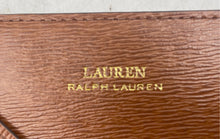 Load image into Gallery viewer, Authentic Lauren Ralph Lauren Womens Brown Leather Double Handle Tote Handbag

