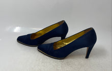 Load image into Gallery viewer, Anne Klein Womens Blue Square Toe Slip-On Stiletto Pump Heels Size 7
