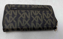 Load image into Gallery viewer, NX Womens Brown Monogram Leather Inner Divider Zip-Around Wallet
