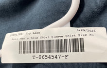 Load image into Gallery viewer, Hugo Boss Mens Blue Cotton Short Sleeve Te Glitch Knit Relaxed-Fit T-Shirt Sz XL

