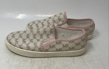 Load image into Gallery viewer, Michael Kors Womens Beige Signature Print Slip-On Loafers Shoes Size 5
