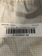 Load image into Gallery viewer, Calvin Klein Mens Beige Check Print Long Sleeve Collared Button-Up Shirt Size M
