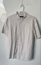 Load image into Gallery viewer, Banana Republic Mens White Beige Printed Slim Fit Button-Up Shirt Size L
