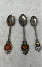 Load image into Gallery viewer, Lot Of 3 Pcs Silver-Tone Mixed Variety Landmark Design Souvenir Spoons
