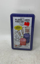 Load image into Gallery viewer, Cardinal Texas Tournament 100 Pcs 4681 Deluxe Playing Cards Poker Chips Dice Set
