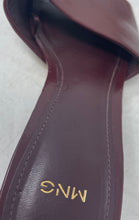 Load image into Gallery viewer, Mango Womens Burgundy Faux Leather Open Square Toe Slip-On Slide Sandals EUR 37

