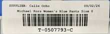 Load image into Gallery viewer, Michael Kors Womens Blue Flat Front Slash Pocket Straight Leg Chino Pants Size 0
