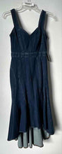 Load image into Gallery viewer, Express Womens Blue Denim Sweetheart Neckline Fit &amp; Flare Dress Size 4 With Tag
