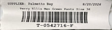 Load image into Gallery viewer, Perry Ellis Mens Green Flat Front Pockets Regular Fit Dress Pants Size 36 w/ Tag
