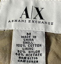 Load image into Gallery viewer, Armani Exchange Mens Khaki Long Sleeve Peak Lapel One-Button Blazer Size Medium
