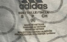 Load image into Gallery viewer, Adidas Kids White Black Printed Short Sleeve Crew Neck Pullover T-Shirt Size S

