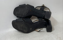 Load image into Gallery viewer, Giani Bernini Womens Zummaa Black Leather Block Heel Ankle Strap Sandals Sz 5.5M
