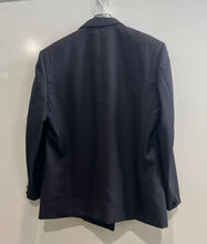 Load image into Gallery viewer, James Dillon Mens Black Peak Lapel Double Breasted Three Button Blazer Size 50
