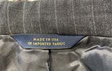 Load image into Gallery viewer, Authentic Brooks Brothers Mens Gray Striped Wool 2-Button Blazer Size EUR 43
