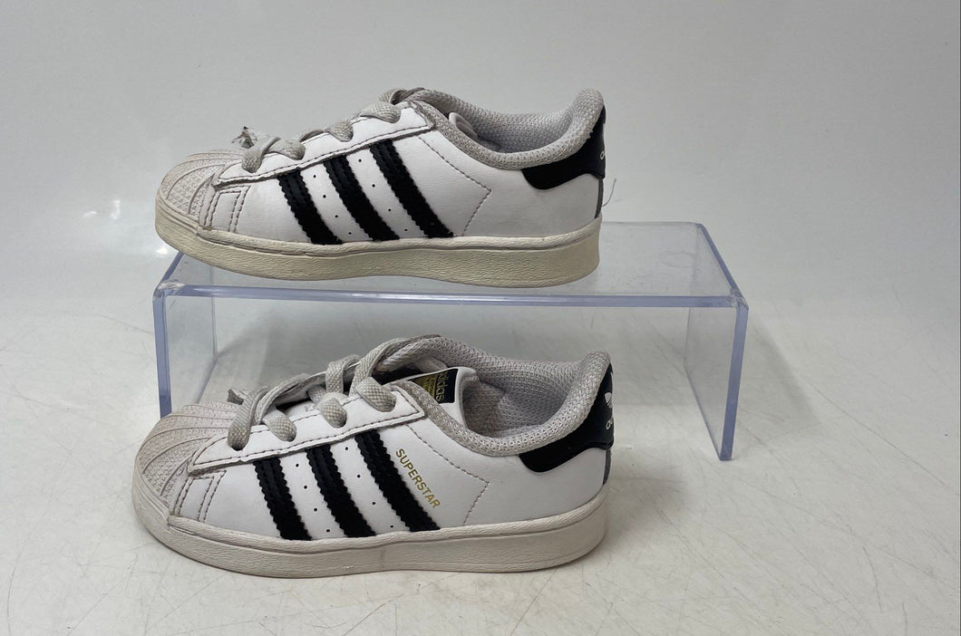 Adidas Kids Superstars FU7717 White And Black Low Top Sneaker Shoes Size 7K