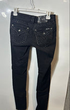 Load image into Gallery viewer, Miss Me Womens Black Stretch Denim Pockets Skinny Leg Jeans Size 26
