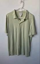 Load image into Gallery viewer, Calvin Klein Mens Light Green Cotton Short Sleeve Collared Polo Shirt Size L
