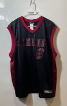 Load image into Gallery viewer, NBA Mens Black Red Miami Heat LeBron James #6 Basketball Jersey Size XL

