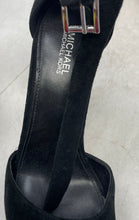 Load image into Gallery viewer, Michael Kors Womens Black Rhinestone Studded High Platform Heels Size 7.5M

