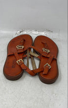 Load image into Gallery viewer, Michael Kors Womens Sondra Brown Leather Open-Toe Buckle Thong Sandals Size 9M
