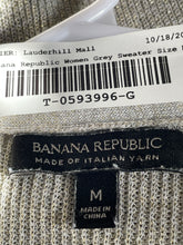 Load image into Gallery viewer, Banana Republic Womens Gray Long Sleeve V-Neck Cardigan Sweater Size M
