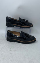 Load image into Gallery viewer, Franco Sarto Womens Carolynn Black Leather Tassel Slip-On Loafer Shoes Size 6M
