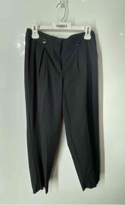 Nine West Womens Black Pleated Front Straight Leg Trousers Pant Size 4