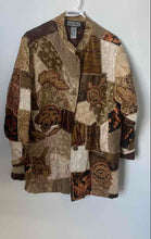 Load image into Gallery viewer, Indigo Moon Womens Multicolor Animal Print Patchwork Button Front Jacket Size 1X
