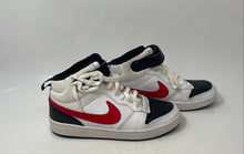 Load image into Gallery viewer, Nike Boys Court Borough Mid 2 CD7782-110 Red Black White Sneakers Shoes Size 6Y
