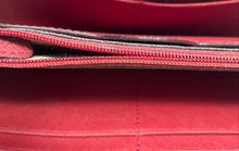 Load image into Gallery viewer, Michael Kors Womens Red Saffiano Leather Zipper Jet Set Travel Wristlet Wallet
