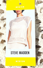 Load image into Gallery viewer, Steve Madden Womens Beige Crochet Pullover Blouse Top Size Medium With Tag
